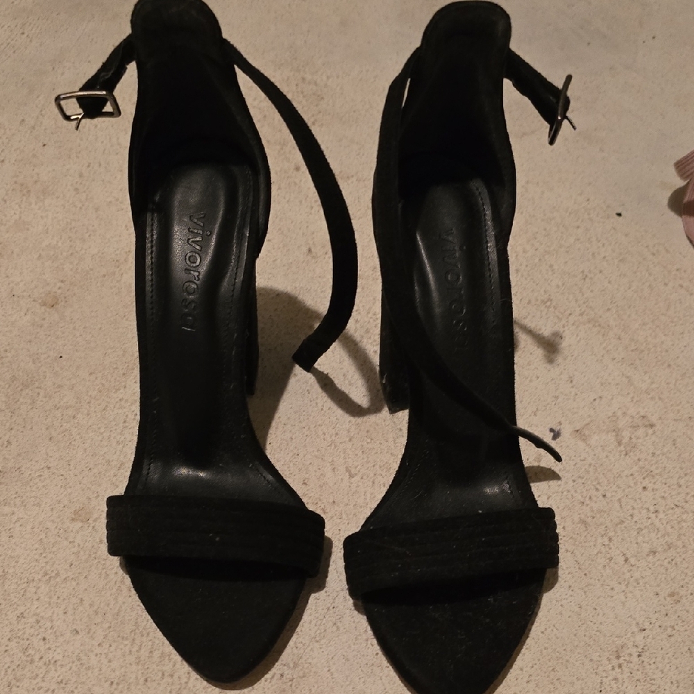 Vero Moda Black Stiletto Heels with Ankle Strap